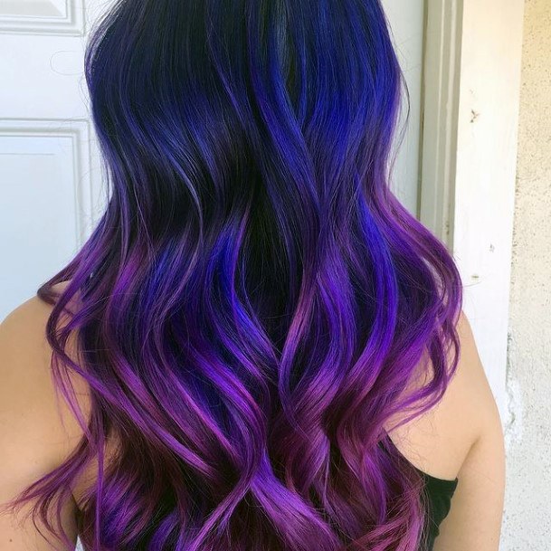 Purple Ombre Girls Hairstyles Ideas