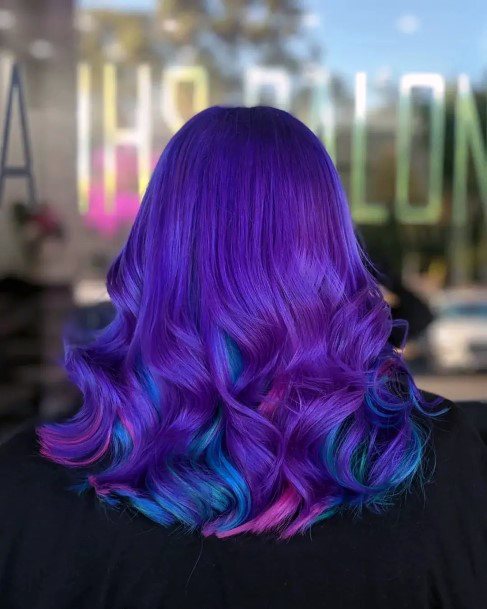 Purple Ombre Hairstyles Feminine Ideas