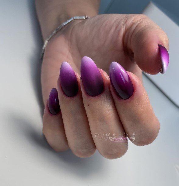 Purple Ombre Womens Feminine Purple Ombre Nails