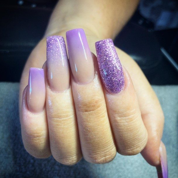 Purple Ombre Womens Nail Designs