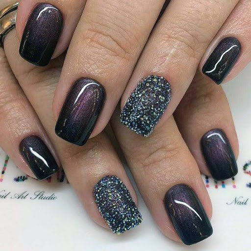Purple Shaded Nails For Women