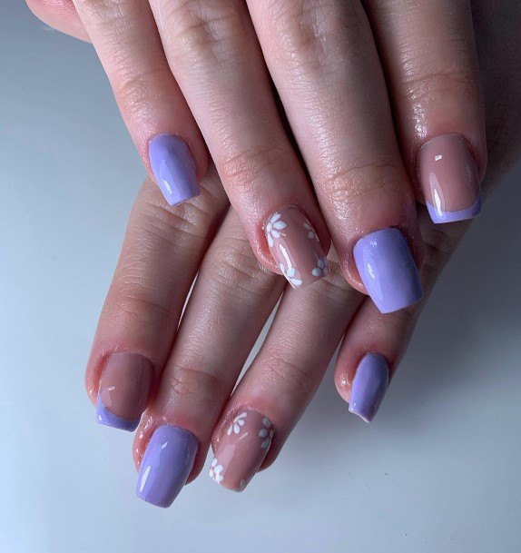 Purple Summer Nails For Girls