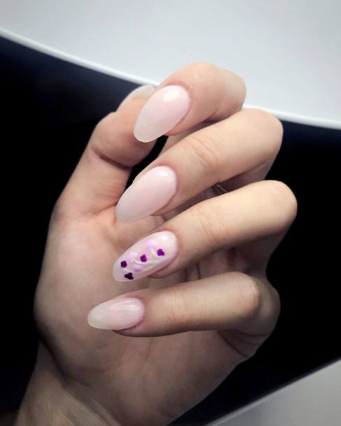 Purple Tiny Florals Charming Nail Women