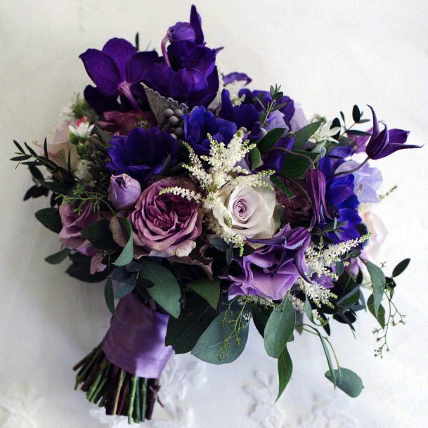 Purple Wedding Flowers Clump