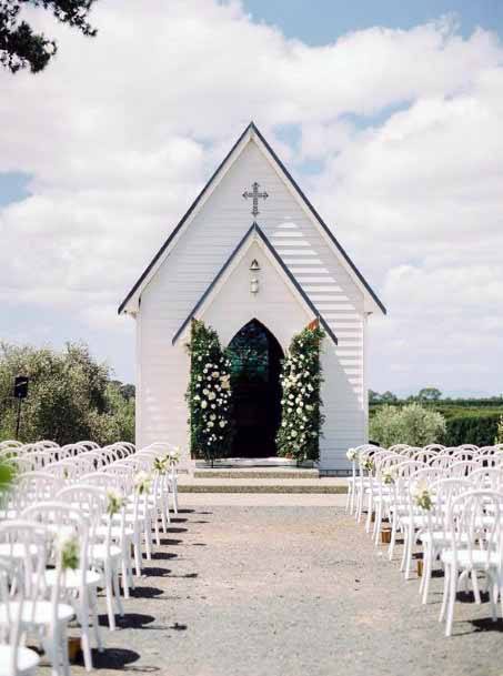 Quaint Church Decor Wedding