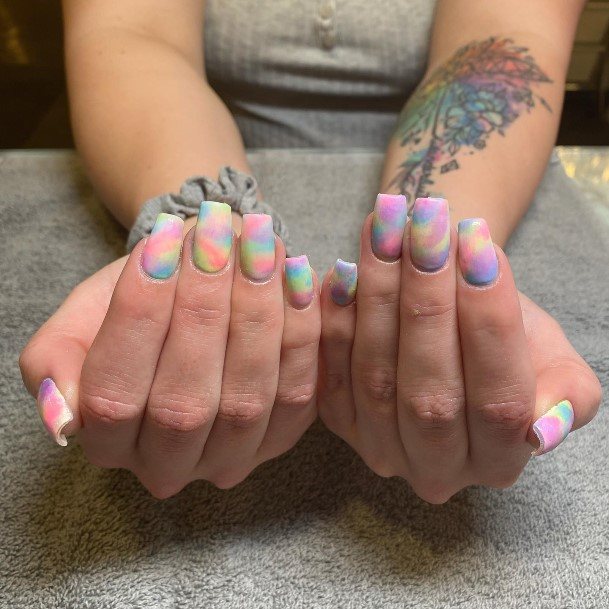 Rainbow Female Nail Designs