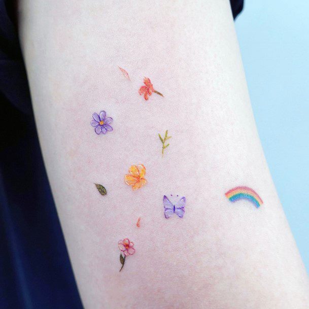 Rainbow Female Tattoo Designs