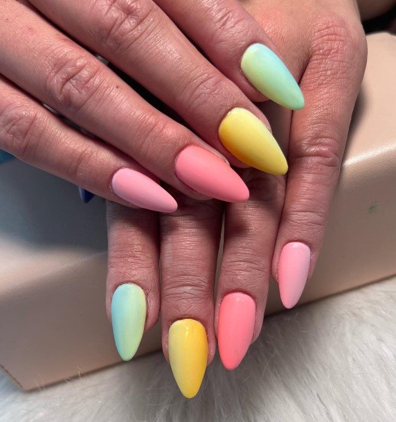 Rainbow Girls Nail Ideas