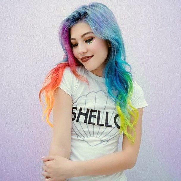 Rainbow Hairstyles Design Ideas For Girls