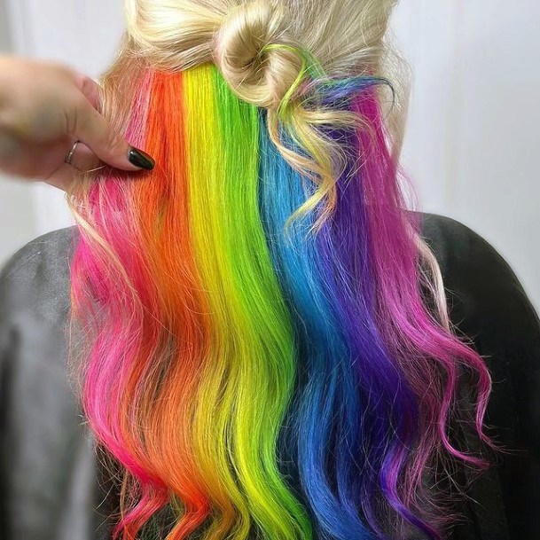 Rainbow Hairstyles Feminine Ideas