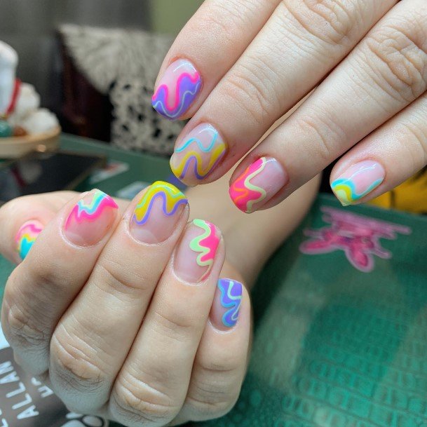 Rainbow Nails For Girls