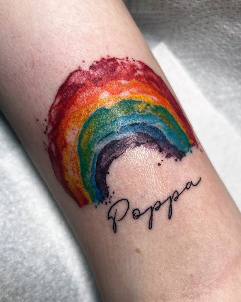 Rainbow Tattoo Feminine Designs