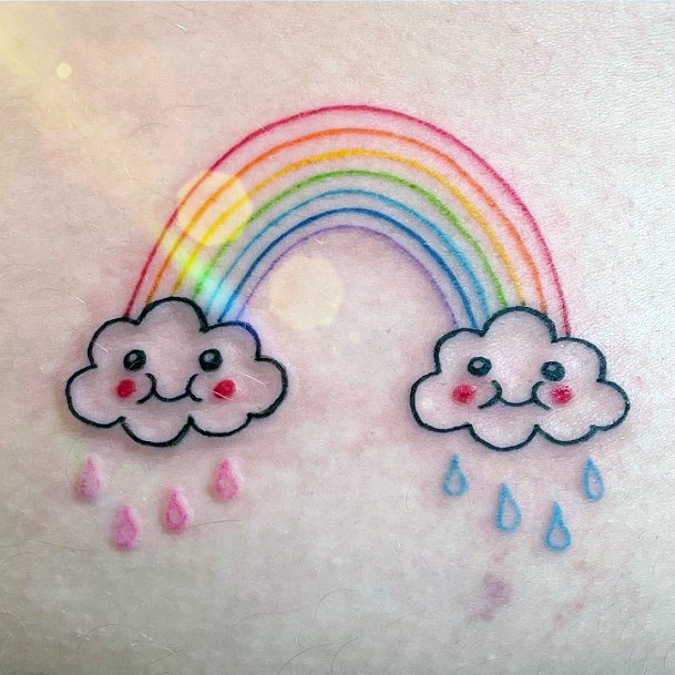 Rainbow Tattoos For Girls