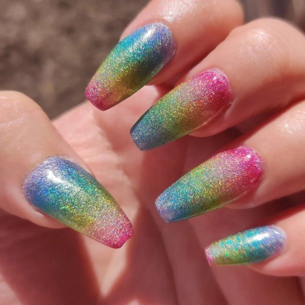 Rainbow Womens Nail Ideas