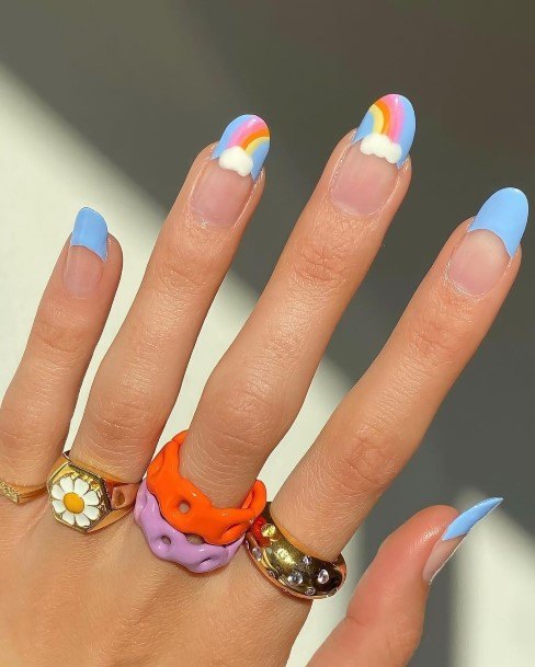 Rainbow Womens Nails