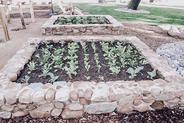 Raised Above Ground Stone Rock Garden Box