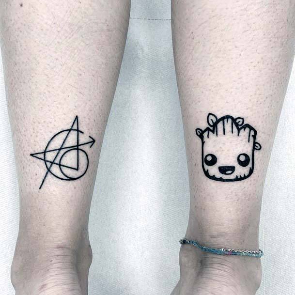 Rare Black Tattoo Womens Ankles