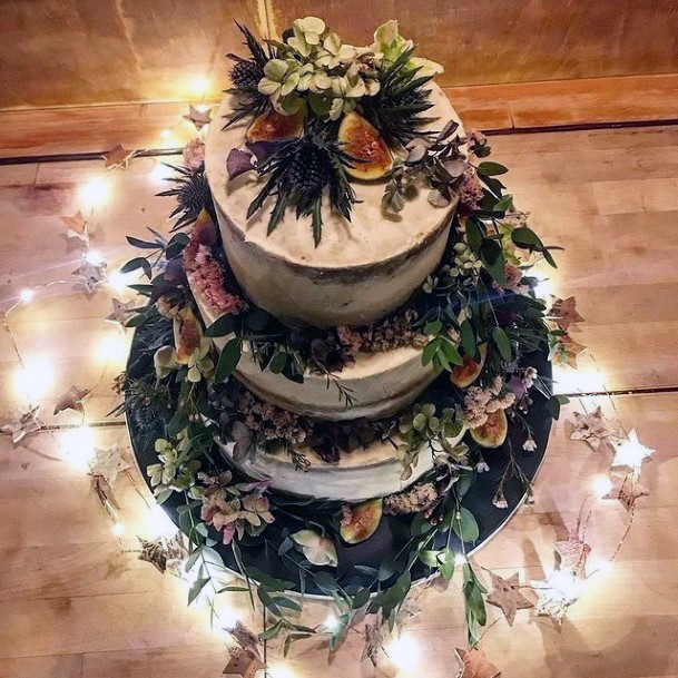 Rare Florals On Rustic Wedding Cake