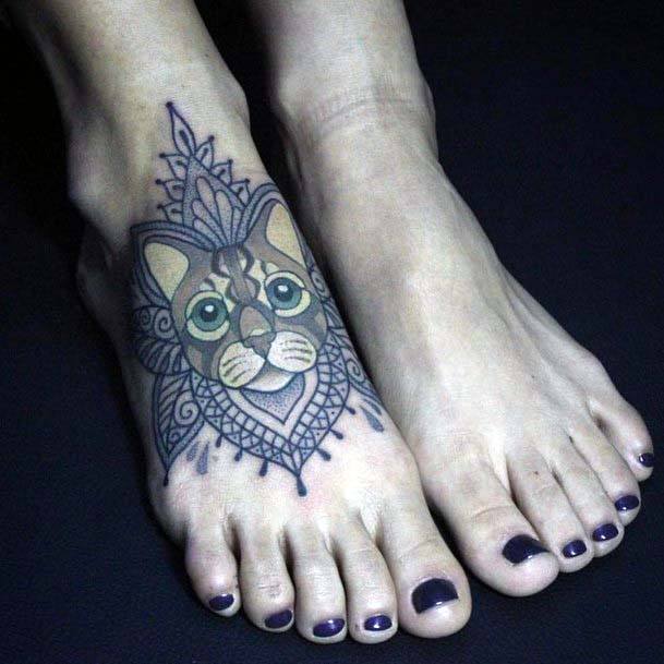 Rare Tattoo Womens Foot