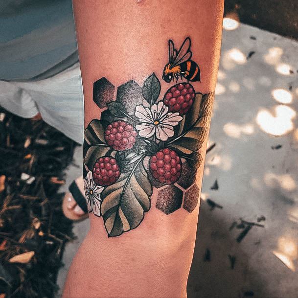 Raspberry Tattoo For Ladies