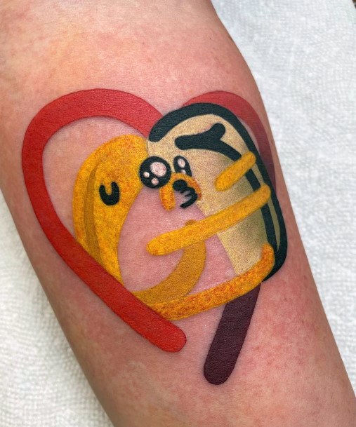 Ravishing Adventure Time Tattoo On Female