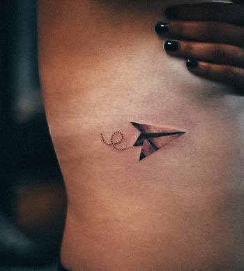 Ravishing Airplane Tattoo On Female