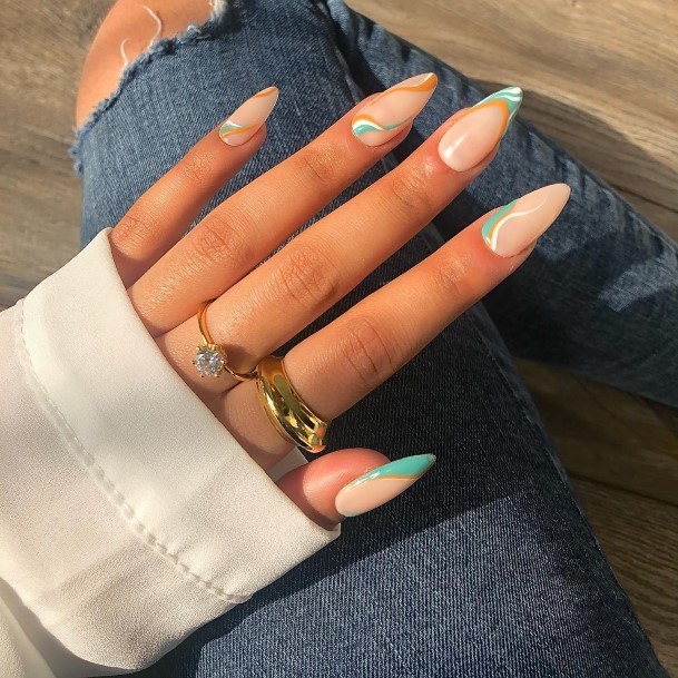 Ravishing Almond French Nail On Female