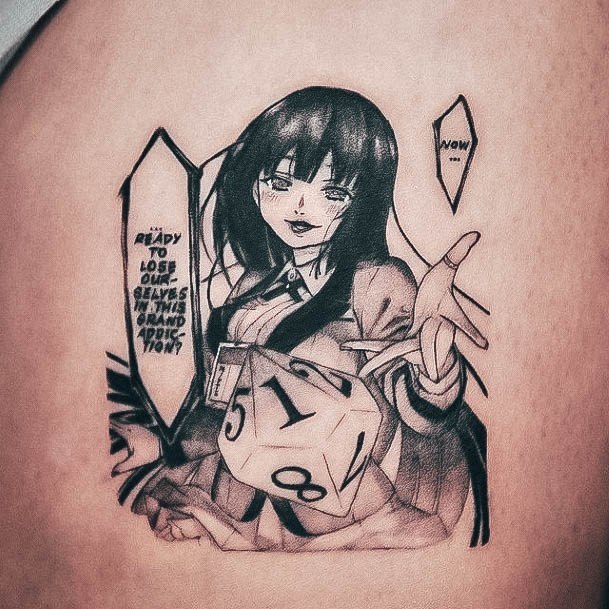 Ravishing Anime Tattoo On Female