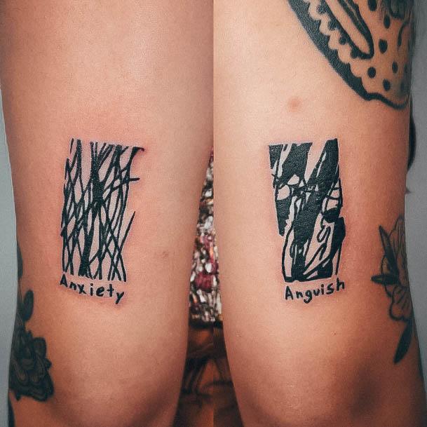 Ravishing Anxiety Tattoo On Female