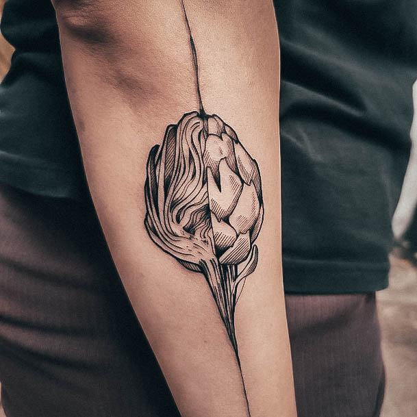 Ravishing Artichoke Tattoo On Female