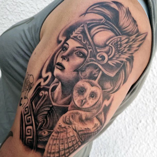 Ravishing Athena Tattoo On Female