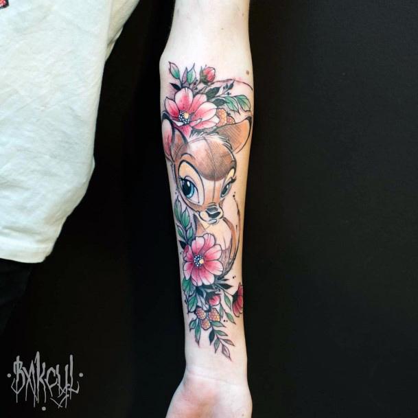 Ravishing Bambi Tattoo On Female