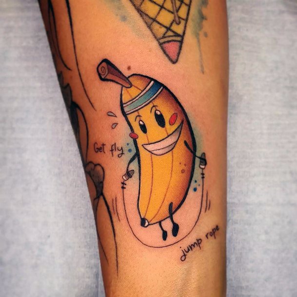 Ravishing Banana Tattoo On Female