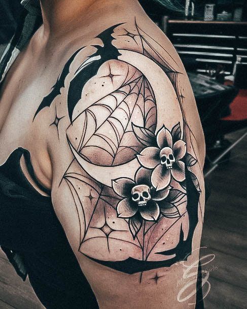 Ravishing Bat Tattoo On Female