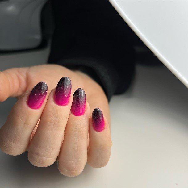 Ravishing Black Ombre Nail On Female