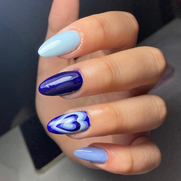 Ravishing Blue Summer Nail On Female