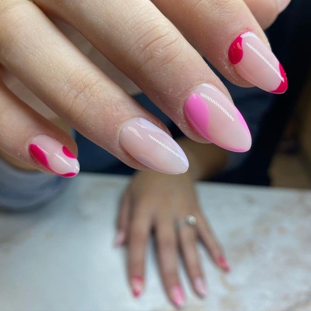 Ravishing Bright Pink Nail On Female