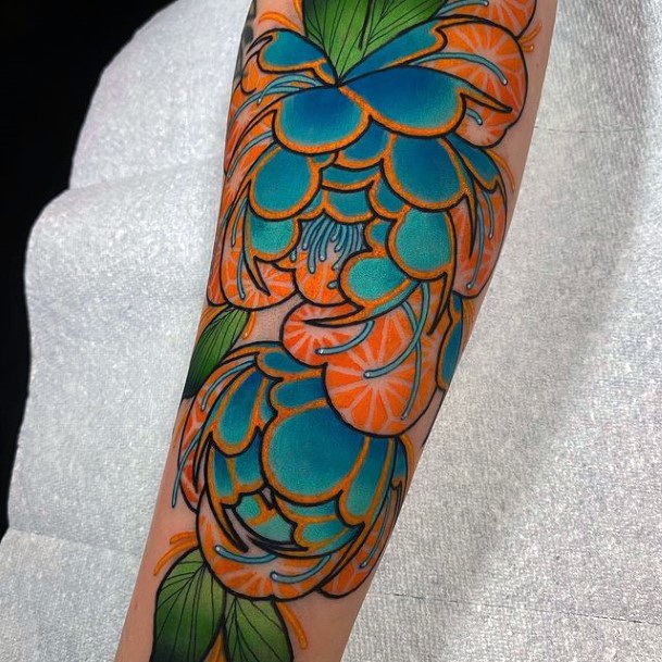 Ravishing Bright Tattoo On Female