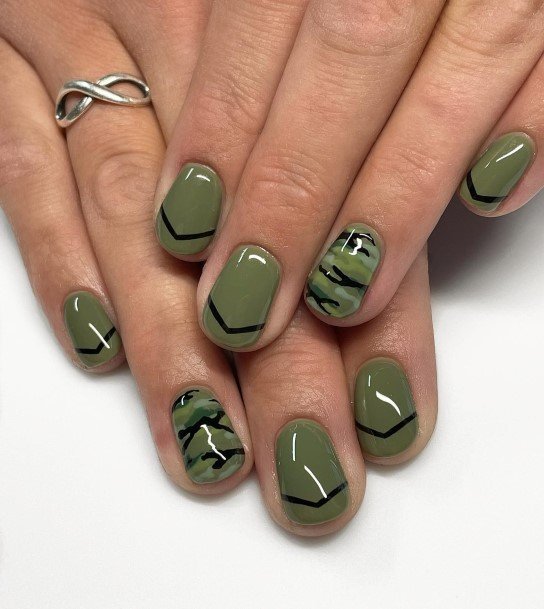 Ravishing Camo Nail On Female