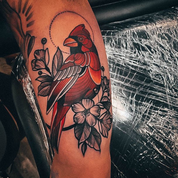 Ravishing Cardinal Tattoo On Female