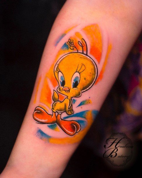 Ravishing Cartoon Tattoo On Female