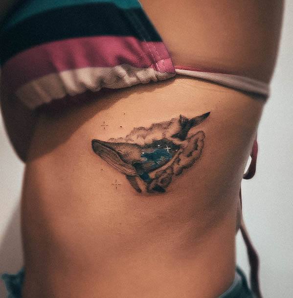 Ravishing Cloud Tattoo On Female