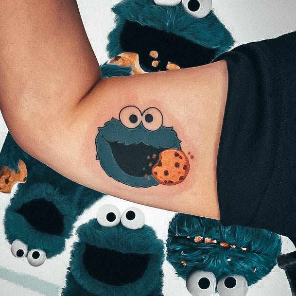 Ravishing Cookie Monster Tattoo On Female