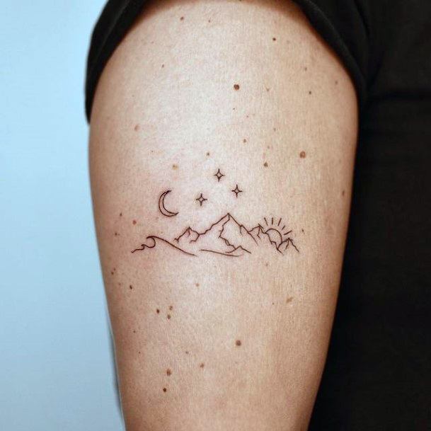 Ravishing Cool Simple Tattoo On Female