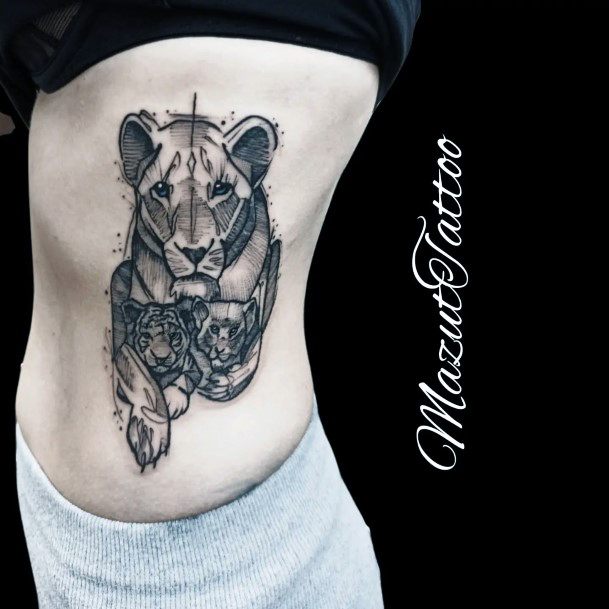 Ravishing Cover Up Tattoo On Female