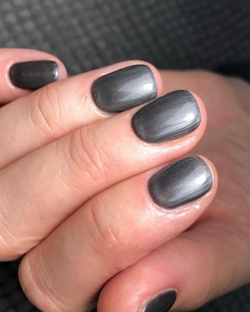 Ravishing Dark Grey Nail On Female