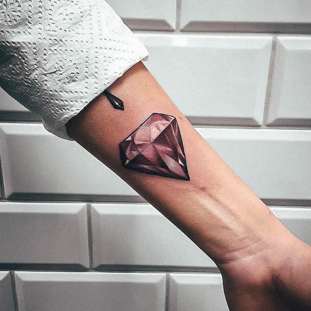 Ravishing Diamond Tattoo On Female