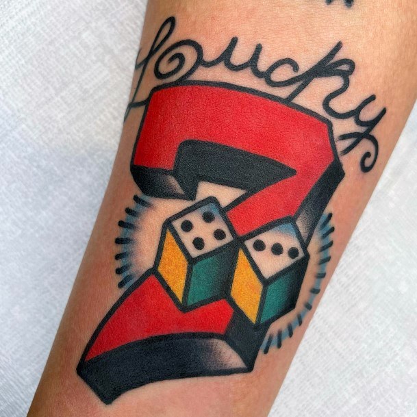 Ravishing Dice Tattoo On Female