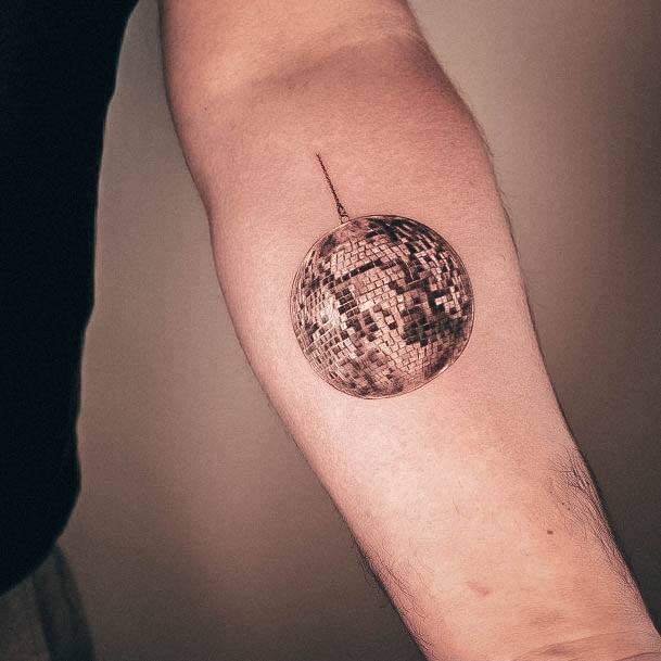 Ravishing Disco Ball Tattoo On Female