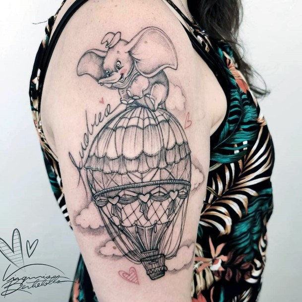 Ravishing Dumbo Tattoo On Female